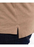 Polo manches longues piqué chiné grande taille beige