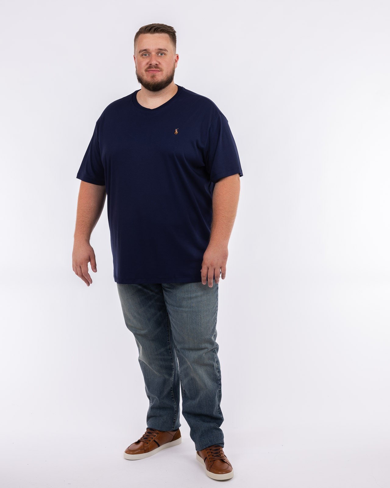 T-shirt interlock grande taille bleu marine