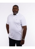 Polo piqué stretch grande taille blanc