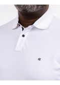 Polo piqué stretch grande taille blanc