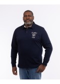 Polo manches longues grande taille club house bleu marine