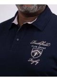 Polo manches longues grande taille club house bleu marine