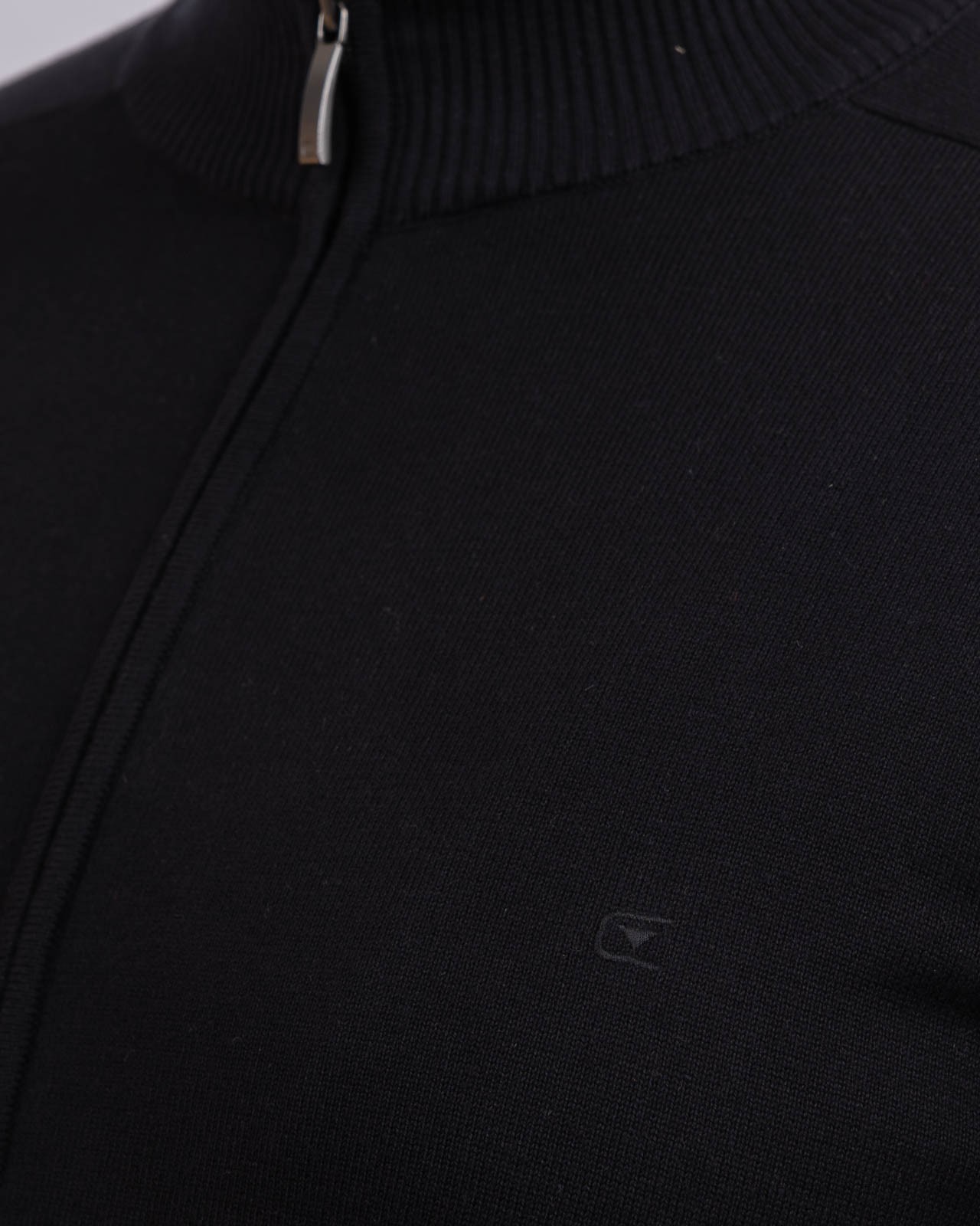 Gilet zippé en coton homme grande taille noir