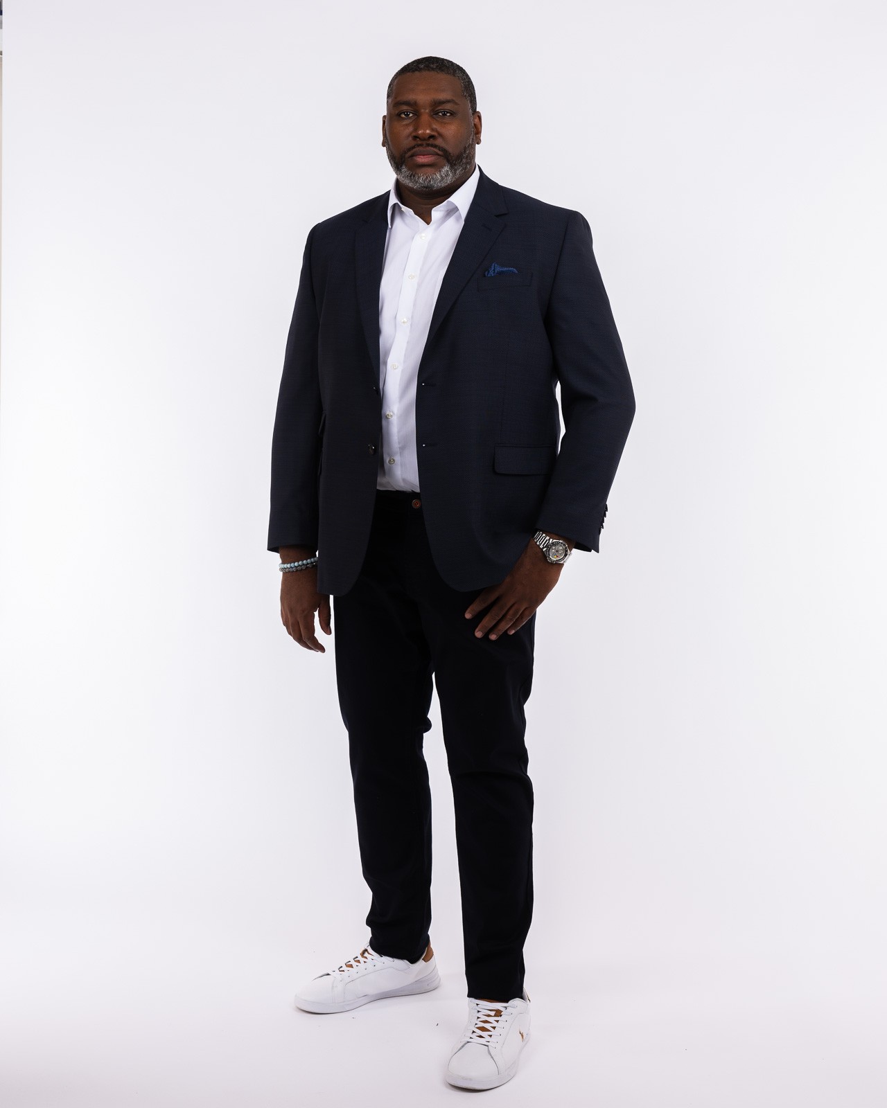 Veste armurée stretch grande taille bleu marine