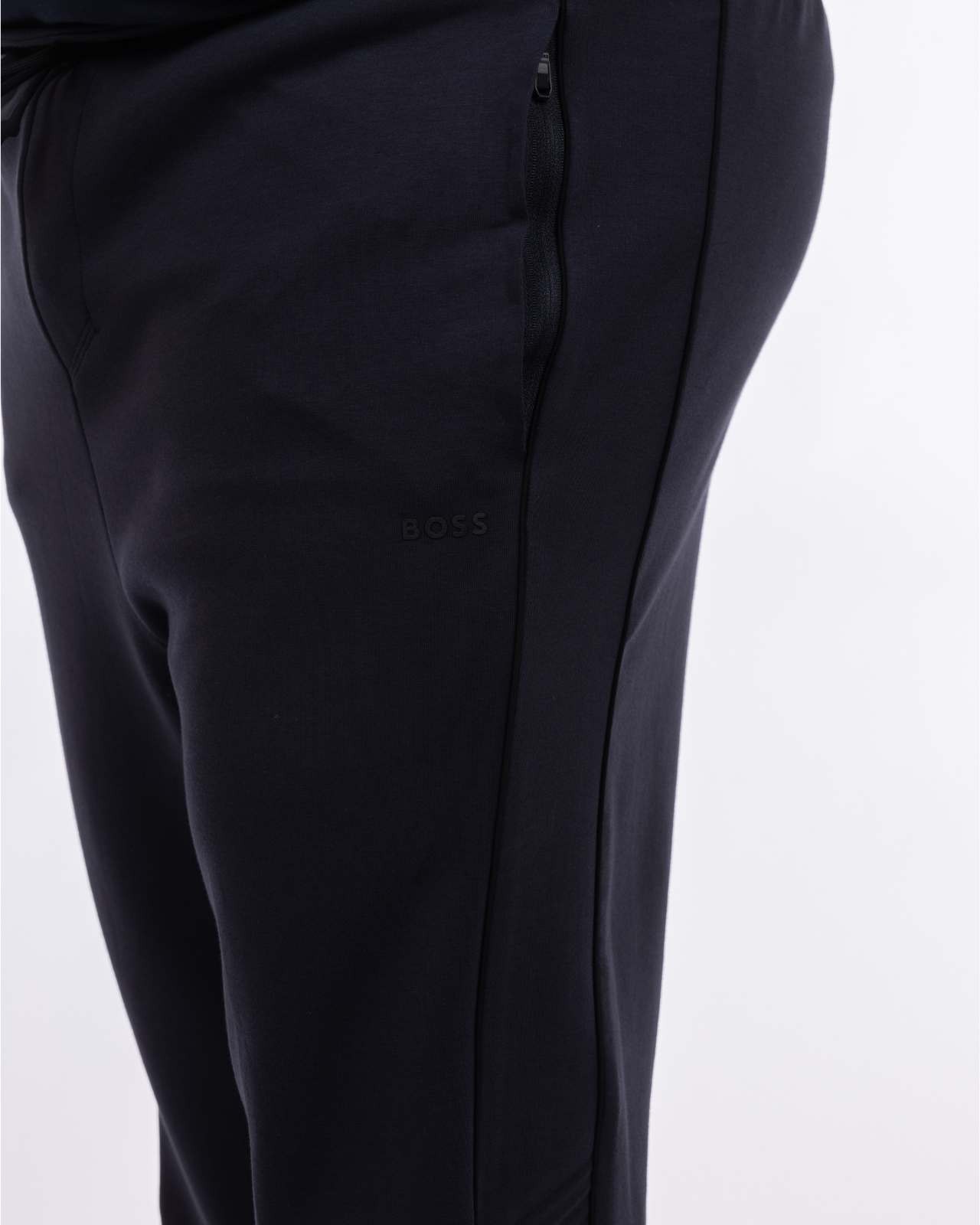 Bas de survêtement zippé grande taille bleu marine