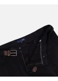 Pantalon chino grande taille avec ceinture noir