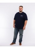 T-shirt signature grande taille bleu marine