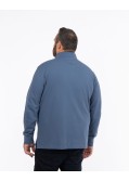 Polo manches longues grande taille bleu