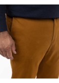 Pantalon chino structuré grande taille marron