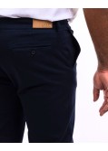 Pantalon chino armuré pour homme grand bleu marine