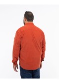 Chemise en velours grande taille orange
