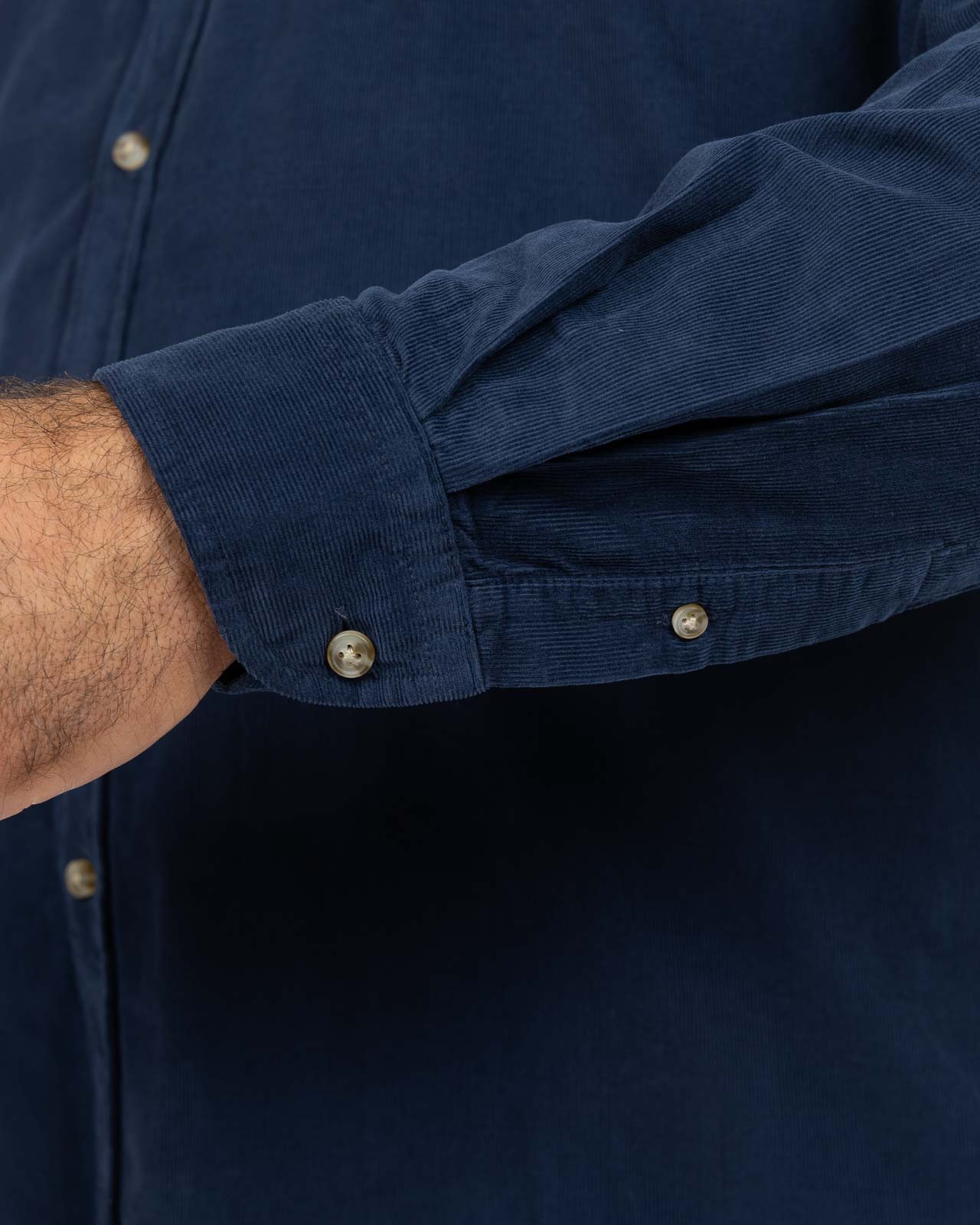 Chemise en velours grande taille bleu marine