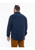 Chemise en velours grande taille bleu marine