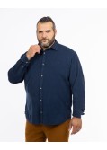 Chemise en velours grande taille bleu marine