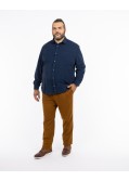 Chemise en velours grande taille bleu marine