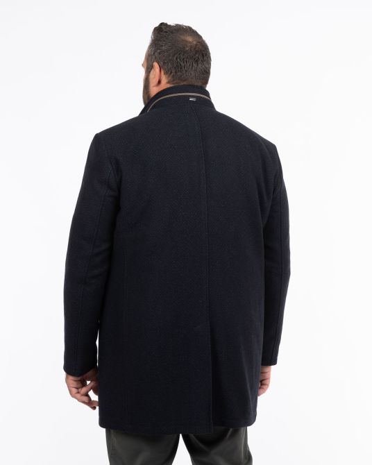 Manteau armuré grande taille bleu marine