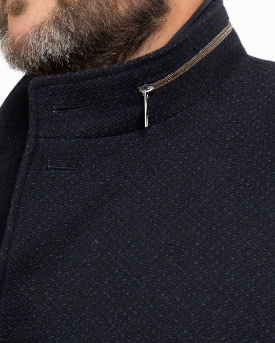 Manteau armuré grande taille bleu marine