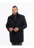 Manteau armuré grande taille bleu marine