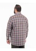 Chemise à carreaux grande taille bordeaux