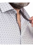 Chemise géométrique grande taille non iron gris