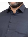 Chemise dobby grande taille non iron bleu marine