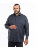 Chemise dobby grande taille non iron bleu marine