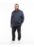 Chemise dobby grande taille non iron bleu marine