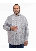 Chemise fantaisie facile à repasser grande taille camel