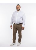 Chemise piqué grande taille non iron blanc