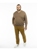 Pantalon chino grande taille jaune