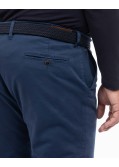 Pantalon chino twill grande taille avec ceinture bleu