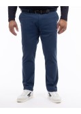 Pantalon chino twill grande taille avec ceinture bleu