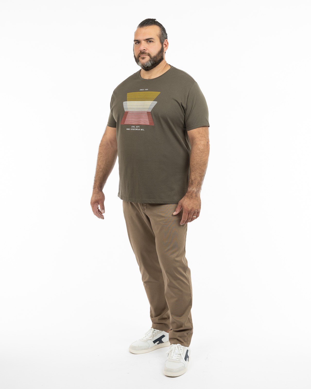 T-shirt grande taille vert kaki