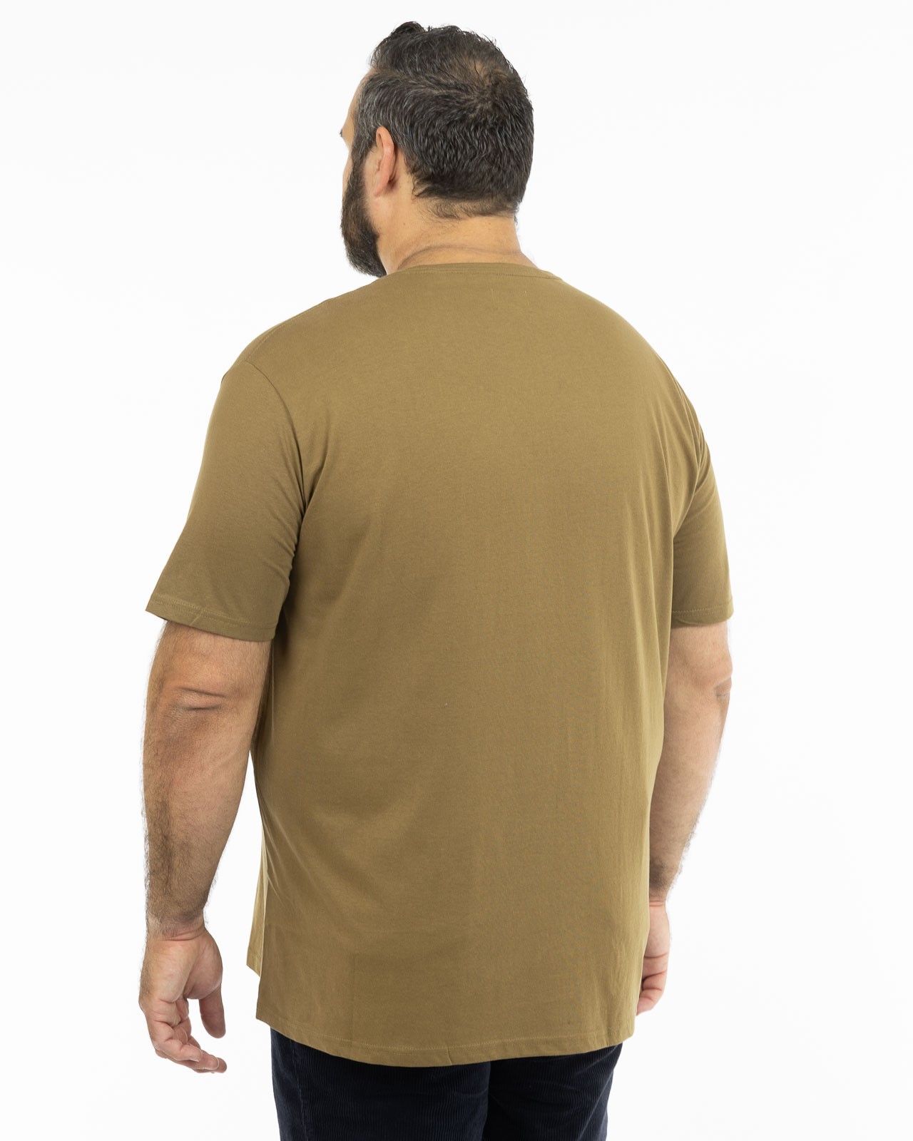 T-shirt uni grande taille camel