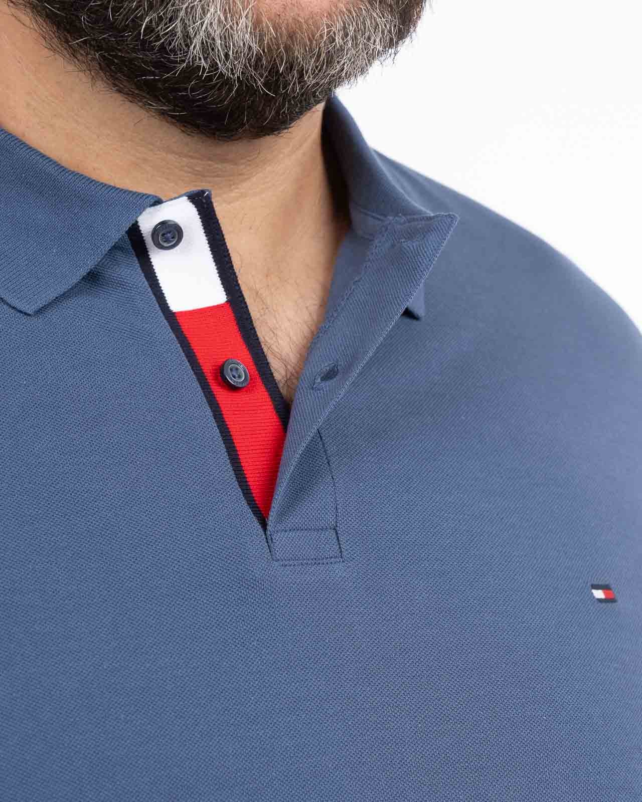 Polo piqué grande taille bleu