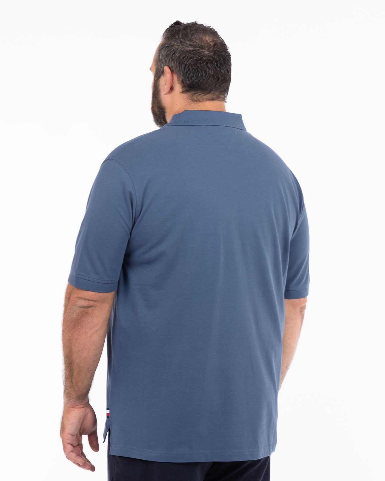 Polo piqué grande taille bleu