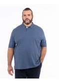 Polo piqué grande taille bleu