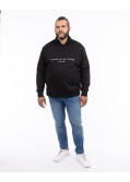 Sweat col camionneur grande taille noir
