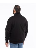 Sweat col camionneur grande taille noir