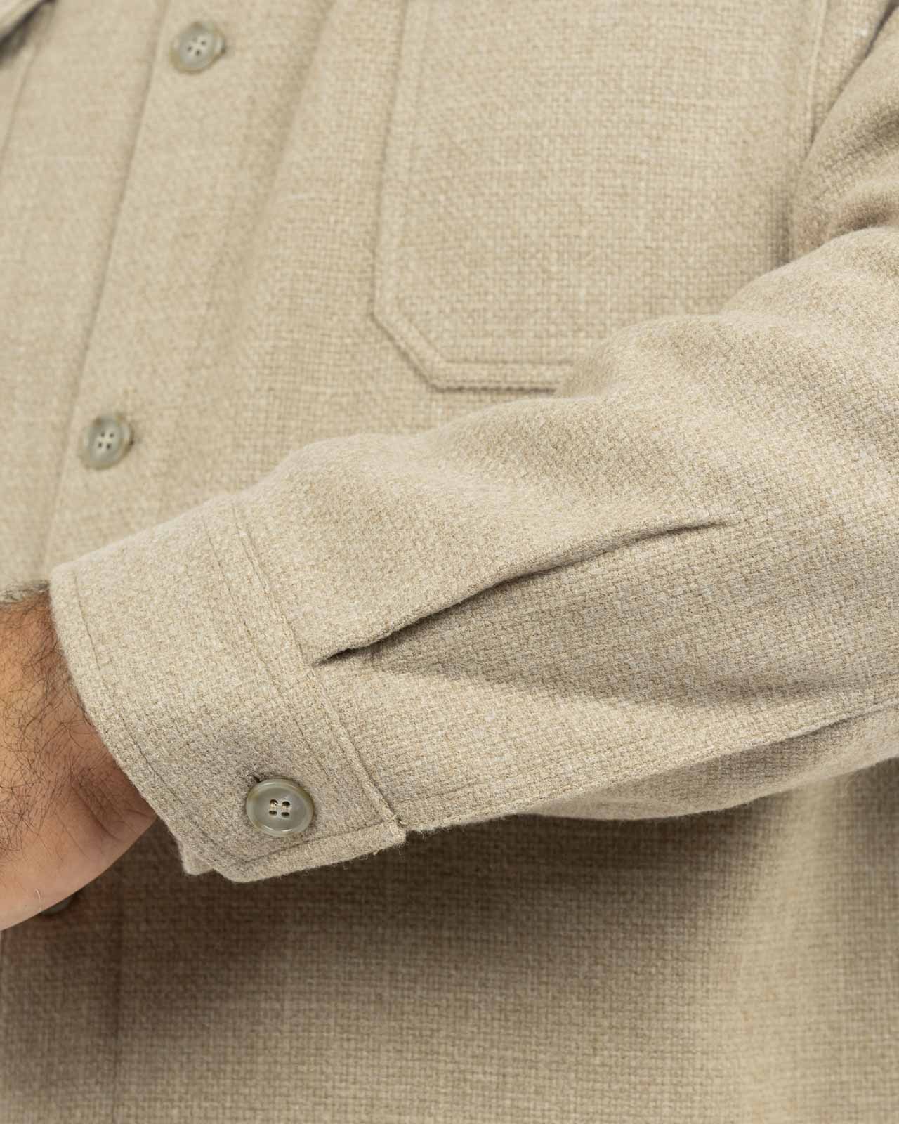 Surchemise en flanelle grande taille beige