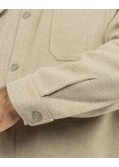 Surchemise en flanelle grande taille beige