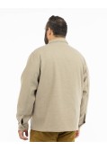 Surchemise en flanelle grande taille beige