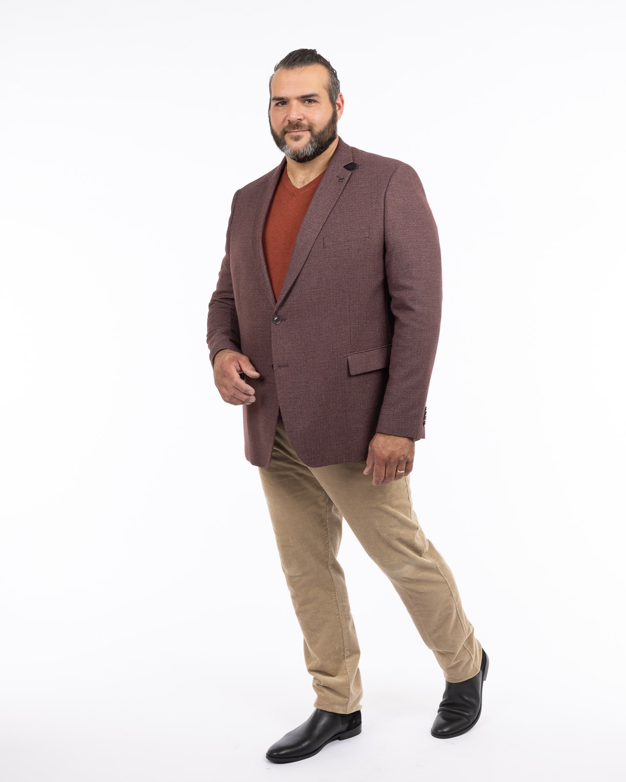 Veste grande taille bordeaux