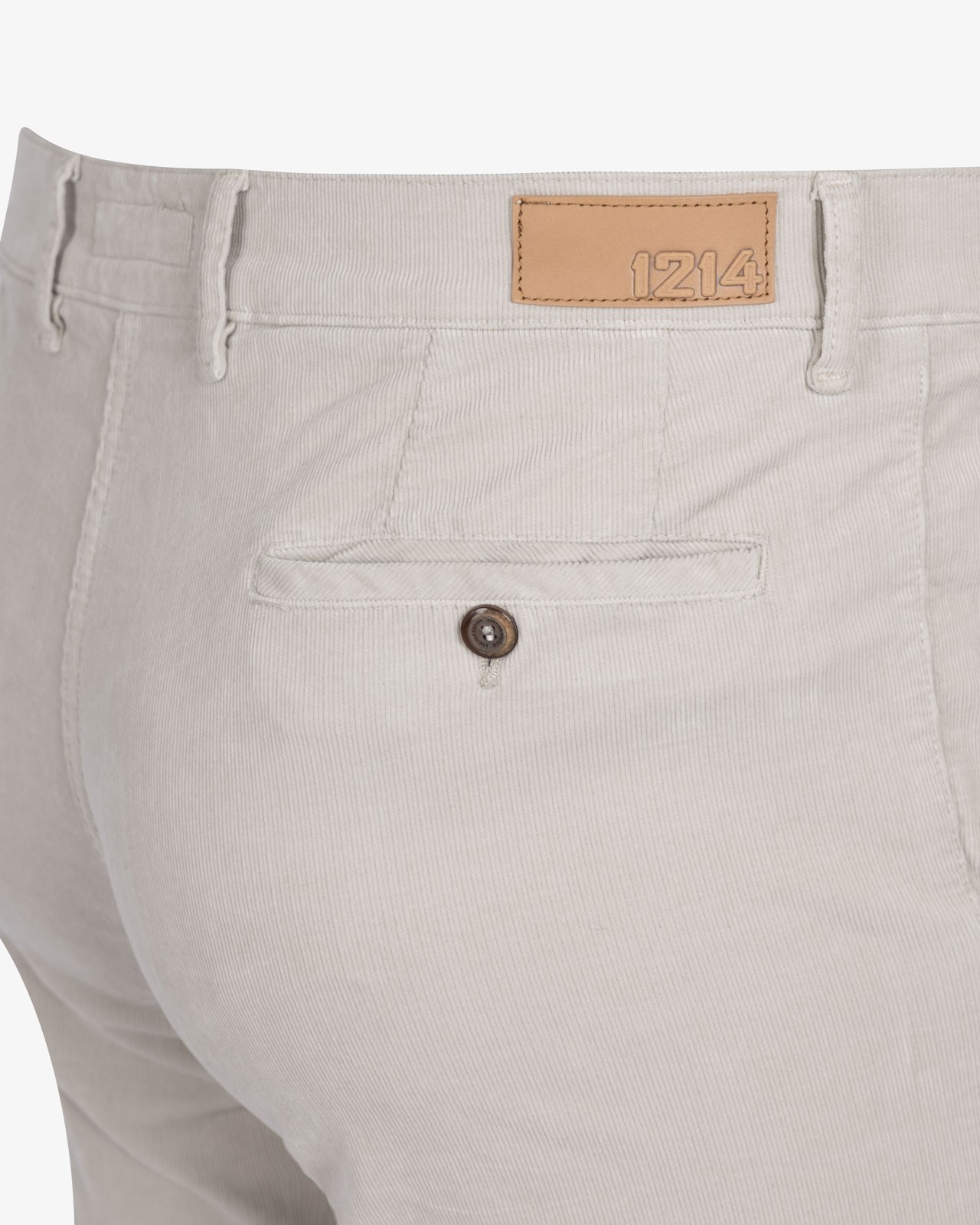 Pantalon chino pour homme grand en velours écru