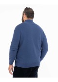 Pull armuré grande taille bleu