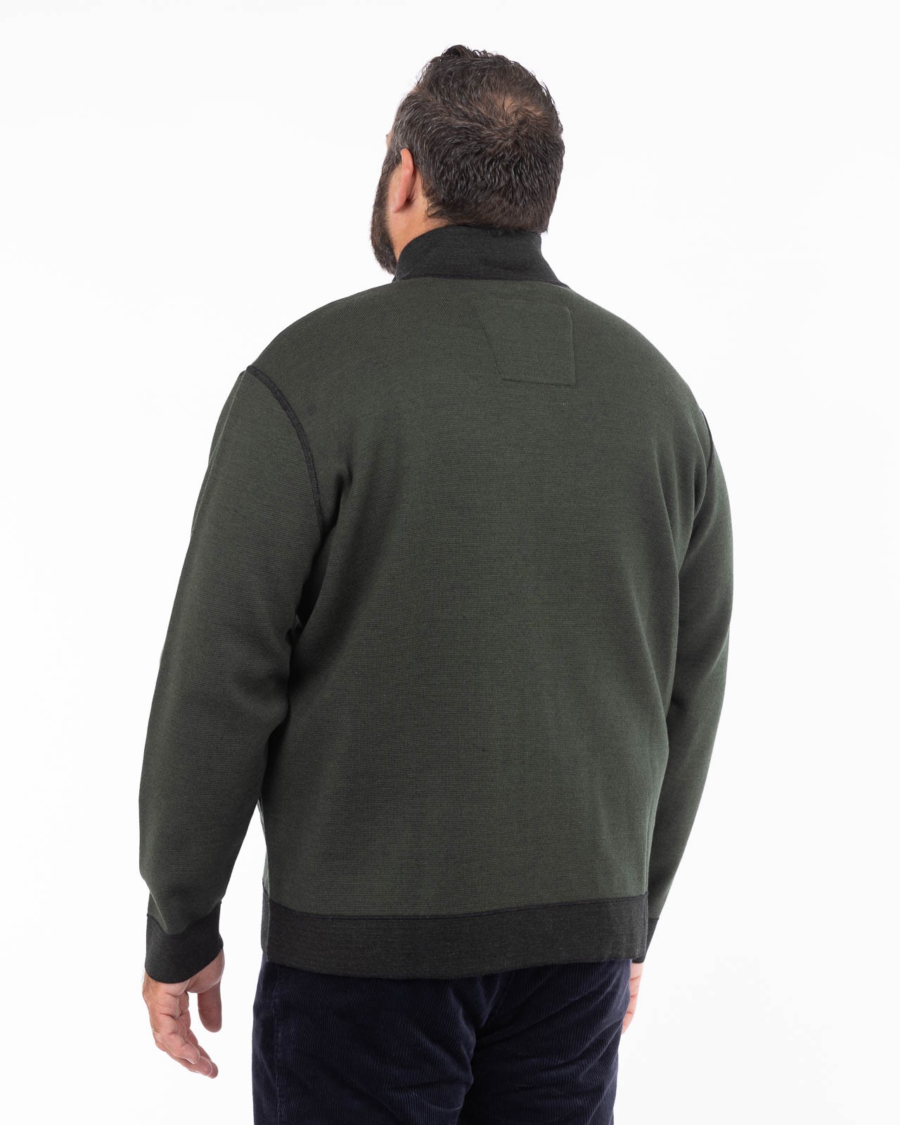 Gilet zippé grande taille vert foncé