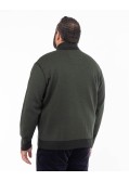 Gilet zippé grande taille vert foncé
