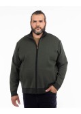 Gilet zippé grande taille vert foncé