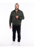 Gilet zippé grande taille vert foncé