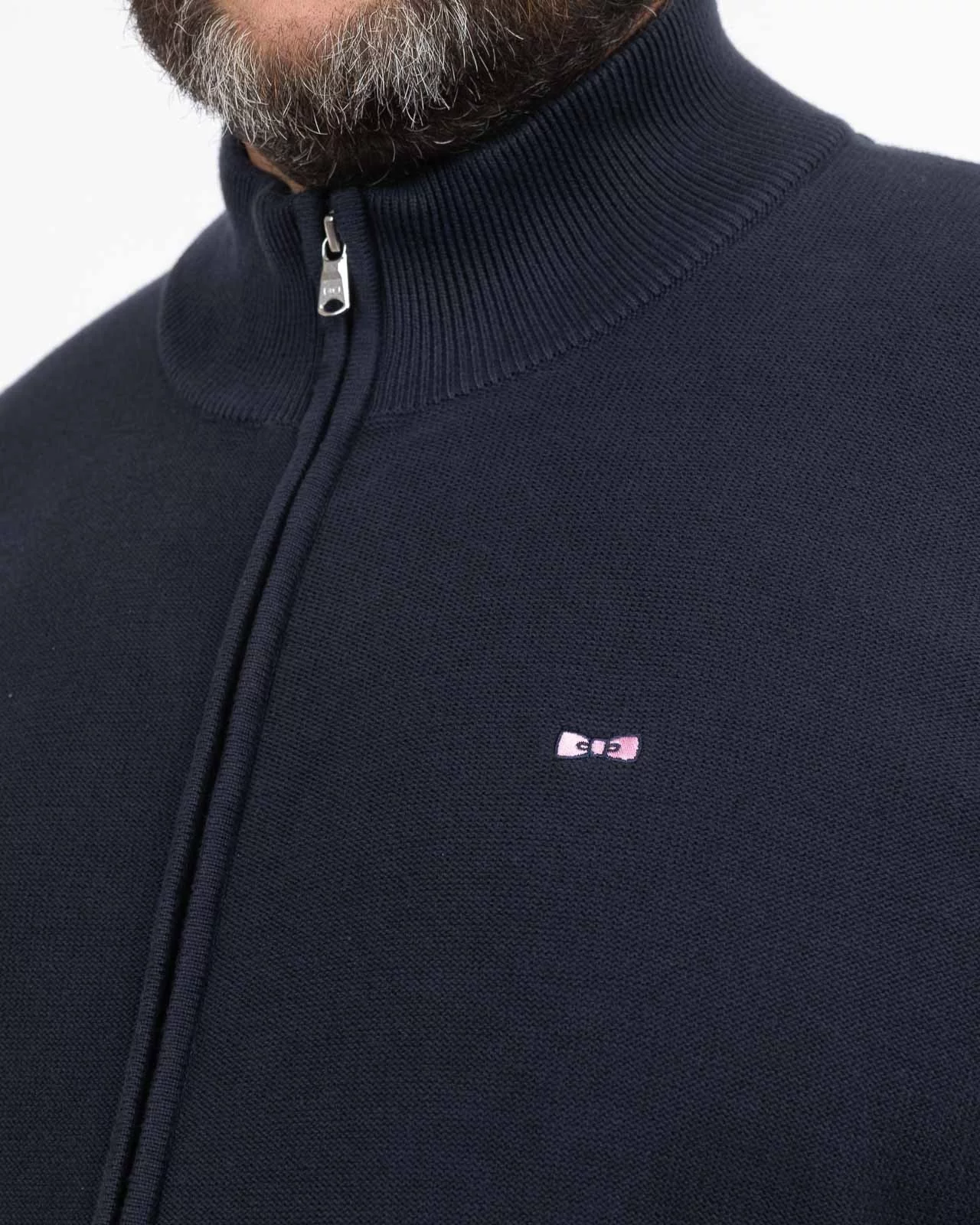 Gilet zippé grande taille bleu marine